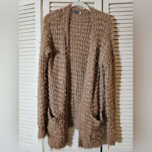 Earthbound womens beige/brown cardigan size large